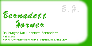 bernadett horner business card